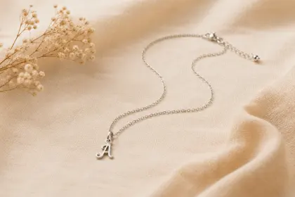Collar con la inicial del bebé